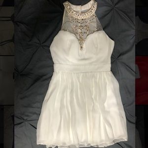 B. Darlin cream halter dress